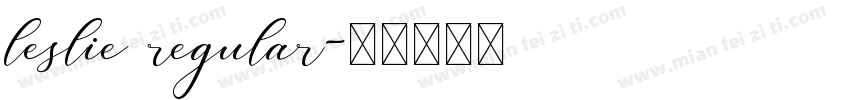 leslie regular字体转换